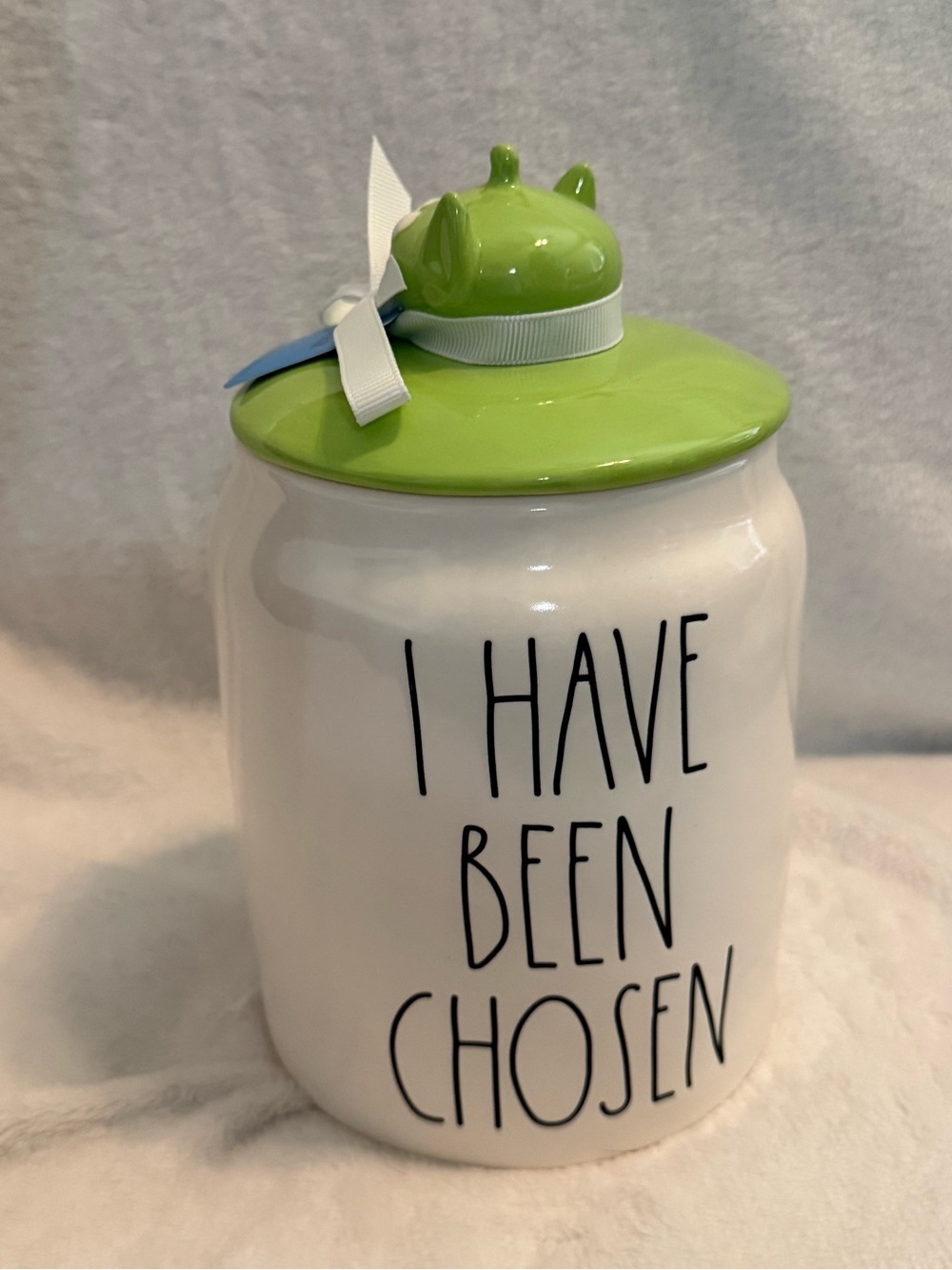 Rae Dunn x Toy Story White Ceramic Double-sided Jar I HAVE BEEN CHOSEN - NWT